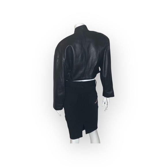 Vintage 90s: Erez x Lillie Rubin ☻︎ Whip Stitch Leather Jacket ☻︎ Gold Hardware - Picture 7 of 16